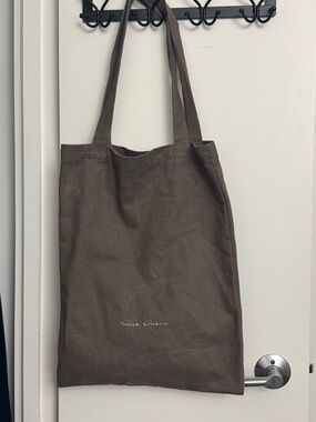 Rick Owens Gray Fabric Shopping Tote Bag